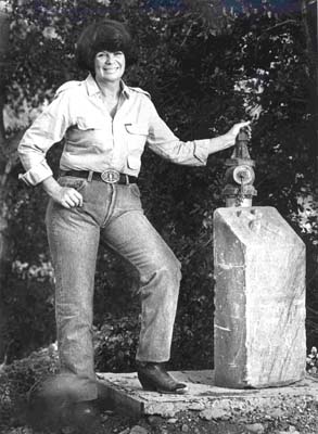 Pat Clark with Tombstone